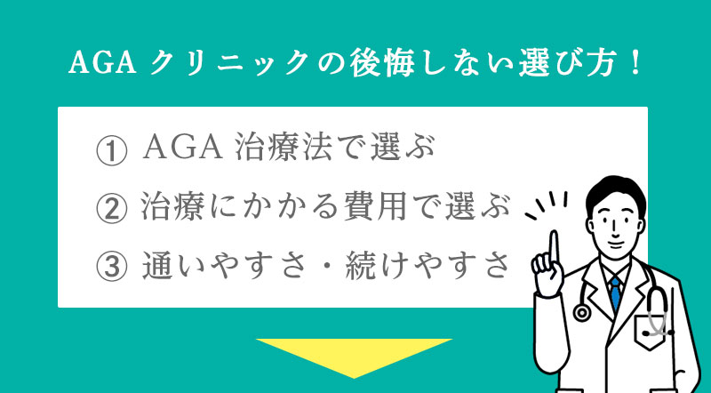 AGAクリニックの選び方